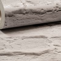 Smooth Metallic Shimmer Free Style Painted Brick Effect Grey Silver Wallpaper