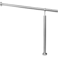 SWANEW Rampe Escalier Inoxydable Main Courante en Rampe d'escalier pour Escalier Extérieu/intérieur Angle réglable Fixation Mur 80cm