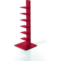 Sapiens Rosso - Piccolo verticale porta libri BBBItalia Sintesi in metallo Bruno Rainaldi