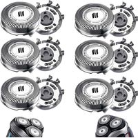 6 têtes de rasoir de remplacement SH30/50 pour rasoirs Philips séries 1000, 2000, 3000, 5000 – Lames pointues pour rasage précis – Minetgnon