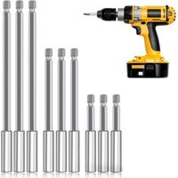 9 Pièces Porte Embout Magnetique,Porte Embout Visseuse,Embout Long Visseuse,Porte Embout,Rallonge Visseuse,Rallonge Embout Visseuse,Support De 60/100/150 Mm, Tige D'extension De Foret