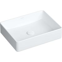 OMNIRES - Lavabo sobre encimera 47x36 cm, sin rebosadero, blanco PASADENA470BP
