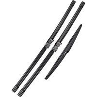 Balais d'essuie-Glace Avant et arrière, pour Peugeot 208 2012 2013 2014 2015 2016 2017 essuie-Glaces Accessoires de Voiture en Caoutchouc
