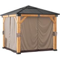 Cortina para cenador de madera de cedro 273cm x 273cm