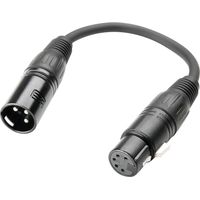 Adaptador XLR 3P Macho A XLR 5P Hembra