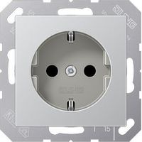 Jung Enchufe SCHUKO®, 16 A 250 V , duroplástico lacado, serie A, aluminio A 1520 AL