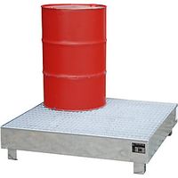Cubeta colectora de acero L x A 1200 x 1200 mm capacidad de