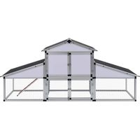 Poulailler avec rampes et nichoir Aluminium