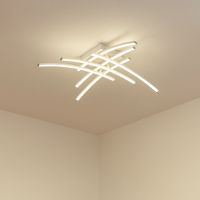Plafoniera LED da soffitto 36W con 6 fasce curve CCT design moderno per soggiorno salotto e open space