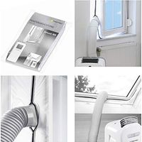 Trotec – Kit de calfeutrage de fenêtre AirLock 100 – Accessoire de climatiseur mobile – Longueur 400 cm – Montage rapide avec bande velcro