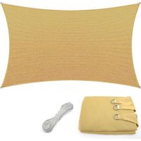 Voile d'ombrage, Protection soleil/vent – Store en tissu PEHD – Voile d'ombrage d'extérieur 2 x 5 m, Auvent anti-UV Pour jardin et piscine