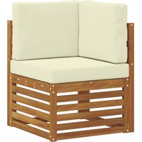 vidaXL Outdoor Corner Sofa Solid Acacia Wood Natural