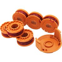 6 piezas de repuesto para la desbrozadora WORX WA0010 y 1 tapa de carrete de desbrozadora, compatible con WA0010, 6 + 2