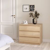 Dmora - Cajonera Kajiki, Cómoda multiusos, Cómoda de dormitorio, Gabinete con cajones, 77x50 h68 cm, Roble