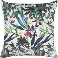 Cuscino in velluto verde crema 45 x 45 cm motivo foglie Gasteria