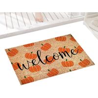 Welcome Mat -Autumn Doormat, étanche Pumpkin Door Rug, Home Decor Welcome Outdoor Entrance Carpet For Automn Halloween