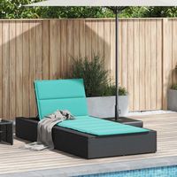 Maison Exclusive - Transat avec coussin flottant noir résine tressée