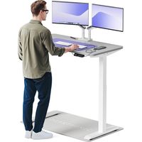Desktronic Bureau assis debout HomeOne - 120x60cm - Blanc/Gris