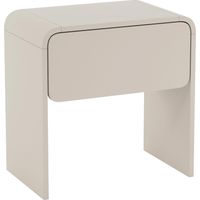 Selsey Lummo – Mesita de noche con cajón, gris cachemira, 50 cm