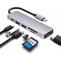ADAPTATEUR 6en1 USB-C Thunderbolt 3 HDMI 4K MacBook M1