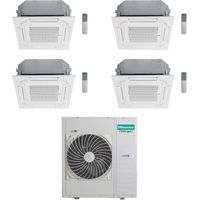 Hisense Climatizzatore a Cassetta 4 Vie Quadri Split ACT 9+12+12+18 con 5AMW125U4RTA Inverter R32 Wi-Fi Optional Classe A++