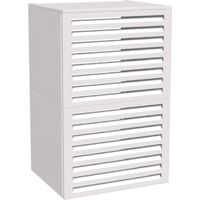 Cache clim acoustique extérieur Atole aluminium 157x100x84cm blanc
