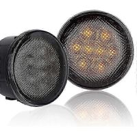 Conjunto de intermitentes delanteros LED para Jeep Wrangler JK 2007-2017 con luces ámbar, edición 0621