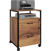 Cajonera de Oficina Cajonera para Escritorio con Ruedas Archivador para Tamaño Carta A4 44x40x66,5 cm Marrón Rústico