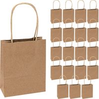 Idena 60058 - Sacchetti di carta, 20 pezzi, 12 x 5 x 15 cm, sacchetti regalo, sacchetti di carta kraft, sacchetti artigianali da decorare e regalare