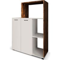 CATTERHOUSE Delfos 123 Mehrzweckschrank 90x41x123cm mit 3 Fächern, 2 Türen und 1 höhenverstellbaren Einlegeboden