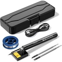 Kit de Fer à Souder sans Fil . Fer à Souder Rechargeable USB. Kit de Soudage 8W Avec 1 Embouts de Fer. Température Réglable. Fer à Souder électrique