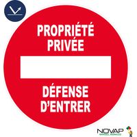 Panneau Propriété privée - Défense d'entrer - Rétroréfléchissant Classe 1 - Ø300mm - 4068053