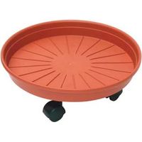 SOTTOVASO TONDO CON RUOTE MARGHERITA- - ø cm.45x7h. - 3 pezzi ICS