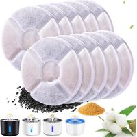 Filtre pour fontaine à eau pour chat – Lot de 10 filtres avec charbon actif – Filtration triple pour eau propre – Compatible fontaines 1,6 à 2,5L – Modou
