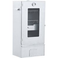 Vidaxl – Fumoir à BBQ 44,5x29x83 cm – Acier galvanisé – Avec thermomètre et 1 kg de copeaux de bois – Pour usage extérieur