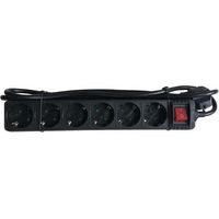 Multipresa m-cab 6 prese nero cavo 1.5 m PVC