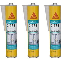3er-Set SIKA Sikaflex G 139 schnellhärtender Klebemörtel - Weiß - 300ml