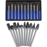 Litzee – Fraises rotatives en carbure de tungstène 10pcs – Diamètre 3mm – Tige 6mm – Pour découpe métal, gravure et polissage