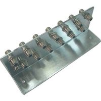 Blocco di messa a terra triax 350297 4 connettori F zincato