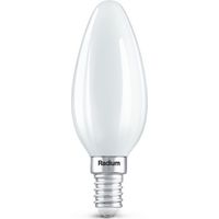 Radium LED Flamme DIM 3,4W – Équiv. 40W, 470 lm, 2700K – Verre Opale Dimmable