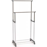 PERCHERO DOBLE CON RUEDAS 75 X 42 X 98-165 CM - 905015
