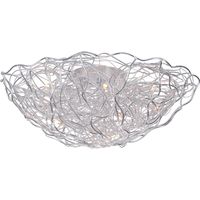 Plafoniera soffitto moderna argento SAREA 10xG9 Paul Neuhaus