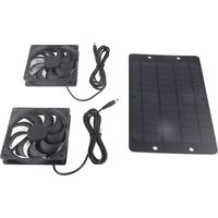 Kit de ventilation solaire double extracteur d'air pour serres, 10 W, 800 mA
