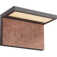 Applique Murale Extérieure LED 13W IP54 Graphite et Bois ZAMBELIS FS - Blanc chaud - 3000K