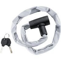 Chain with Lock, Reflective Anti Theft Lock Keys, 75cm/2 5 Ft, Heavy Duty Steel Cable Padlock, Security Chain, Gate Fence Protection for Cabinet, Motorcycle, Luggage