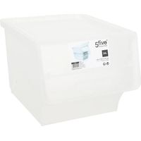 Caja de plástico transparente con apertura frontal 34l - 5five