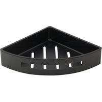 JTP Vos Corner Basket with Shelf - Matt Black