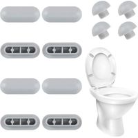 BUNTHAUS Caoutchoucs de siège de Toilette,lunette wc,tampon en caoutchouc pour couvercle de toilette et siège de toilette
