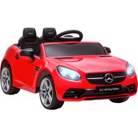 Voiture électrique enfants licence Mercedes SLC 300 12V V. Max. 5 Km/h effets sonores lumineux télécommande rouge
