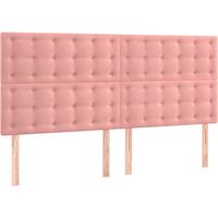 Maison Exclusive - Tête de lit Rose 200x5x118/128 cm Velours